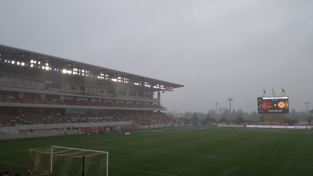 北九州戦天気はずっと雨